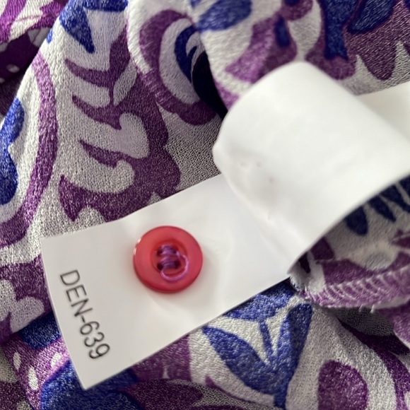 ZARA PURPLE PAISLEY PRINT TOP WITH BEADED CUFFS - Picture 13 of 14